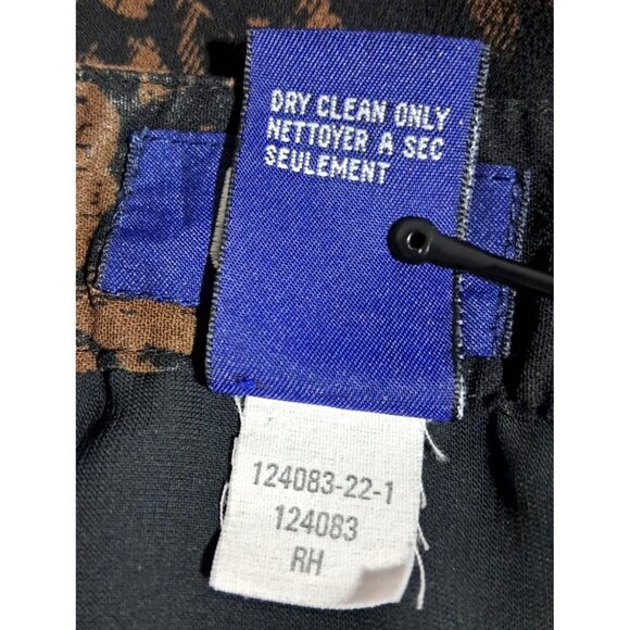 VTG 90s GAP Floral Mini Skirt Size 8 Side Zip Y2K Black Rose Scallop Ray - Picture 3 of 7